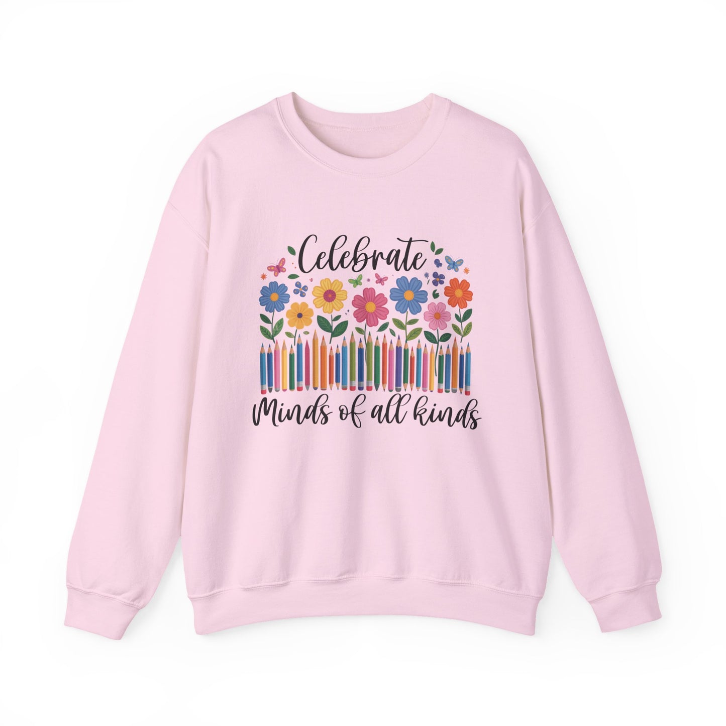 Blooming Minds of All Kinds Sweatshirt | Autism Awareness & Neurodiversity Inclusion Crewneck | Teacher Support Apparel