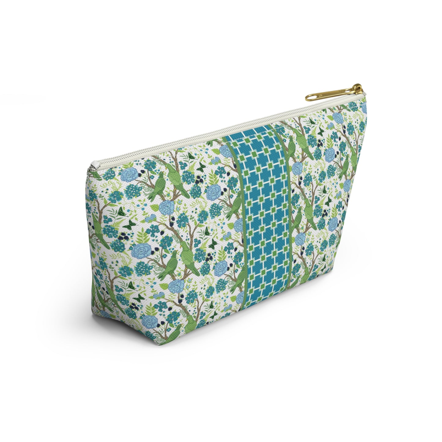 Personalized Classic Floral Accessory Pouch | Coordinating Cosmetic & Travel Bag
