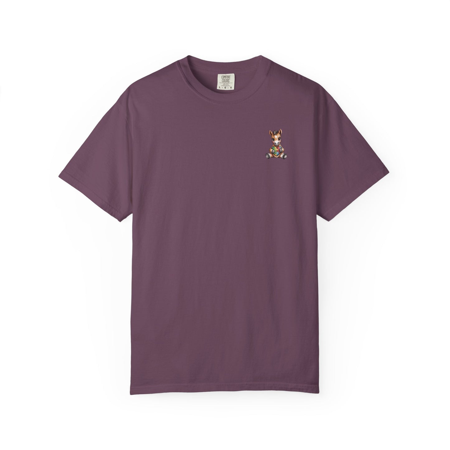 Horse & Heart Autism Awareness T Shirt | Comfort Colors Neurodiversity Support Tee