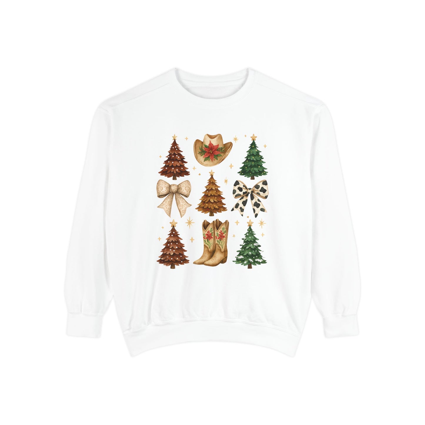 Cowgirl Christmas Comfort Colors Sweatshirt – Western Holiday Pullover
