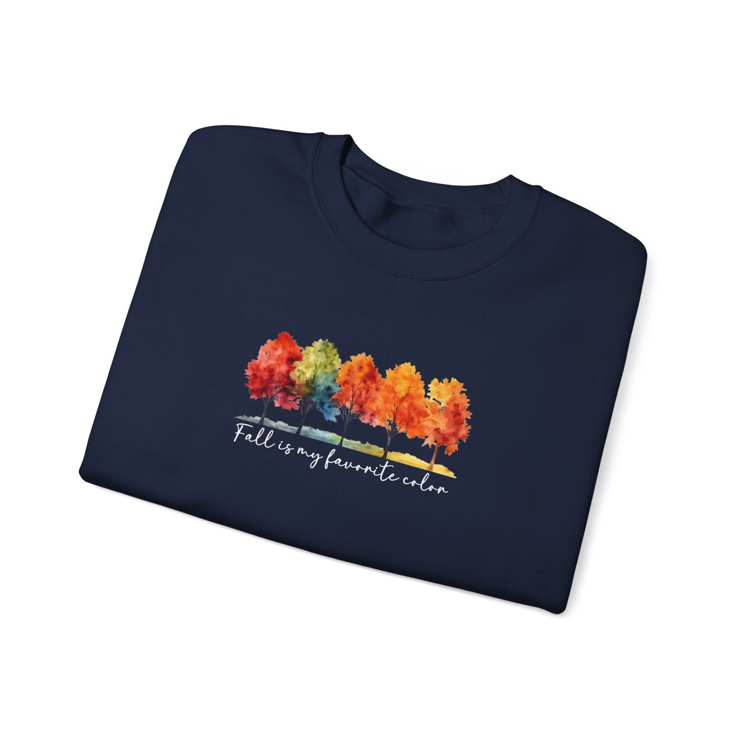Fall Is My Favorite Color Sweatshirt | Watercolor Trees Crewneck