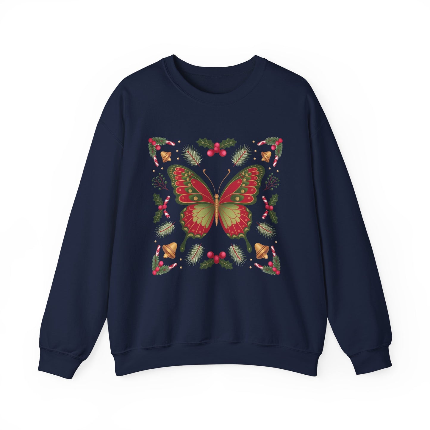 Holiday Butterfly Sweatshirt | Supported to Soar Collection | Cozy Christmas Pullover