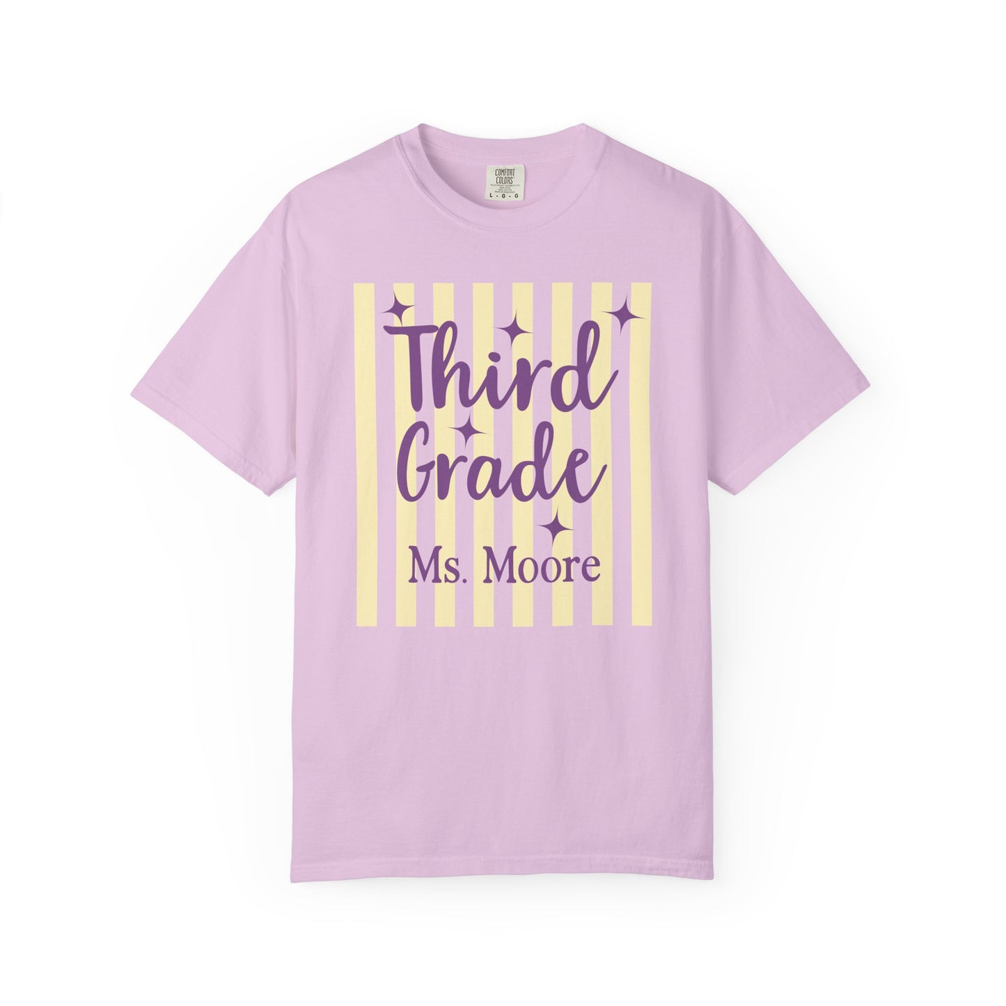 Personalized Third Grade Teacher Shirt | Custom Matching Third Grade Teacher Comfort Colors T-Shirt