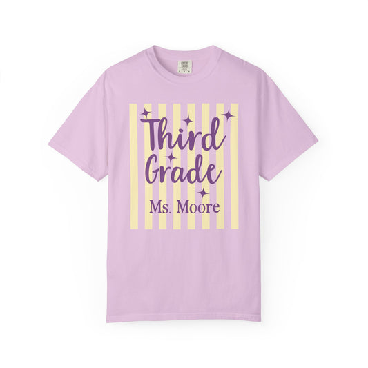 Personalized Third Grade Teacher Shirt | Custom Matching Third Grade Teacher Comfort Colors T-Shirt