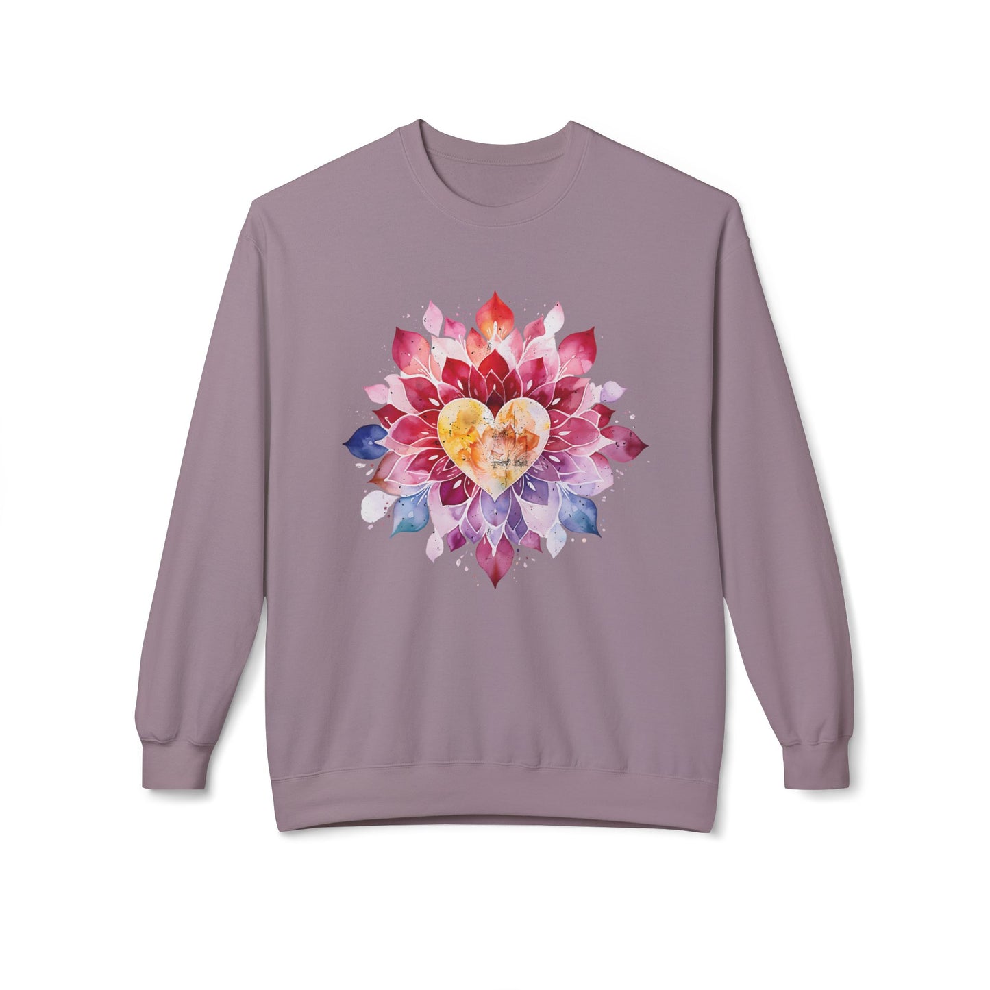 Heart of Harmony Watercolor Mandala Sweatshirt