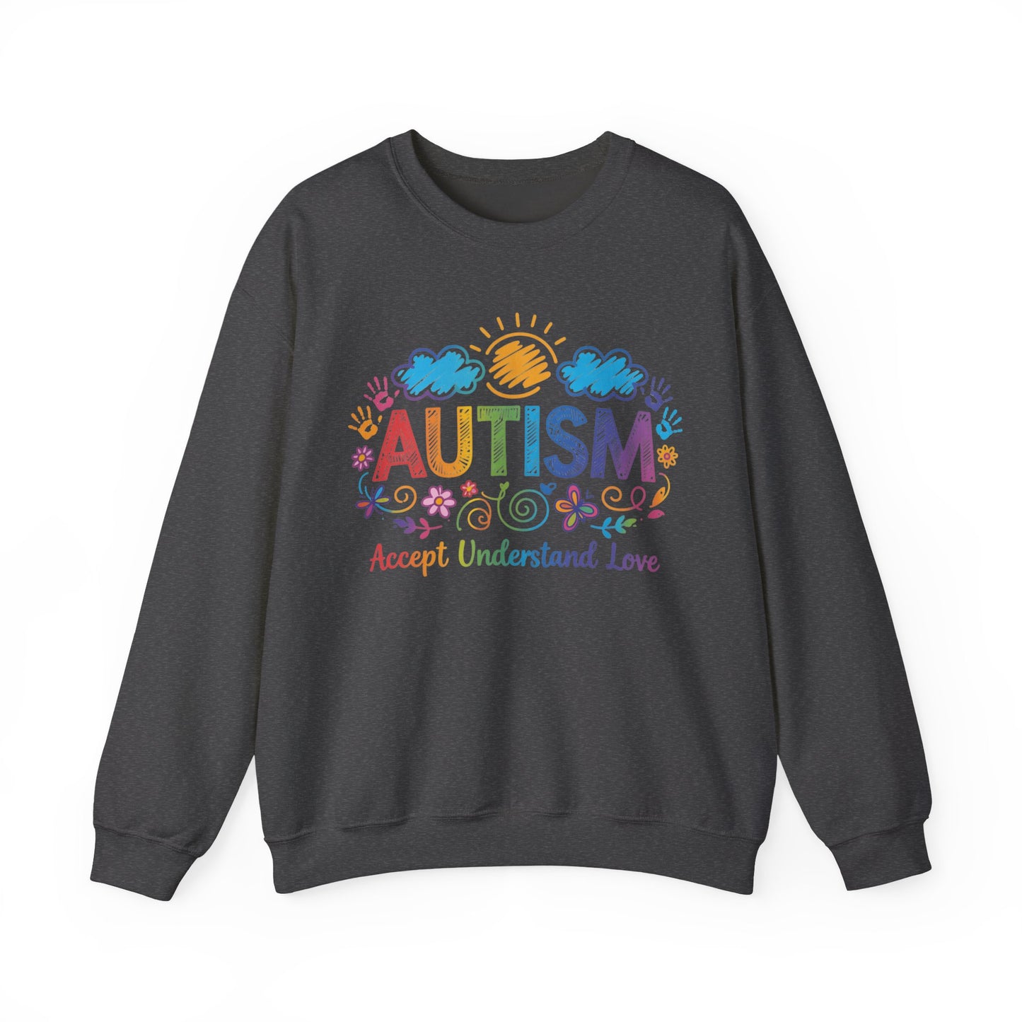 Autism Accept Understand Love Sweatshirt | Autism Awareness & Acceptance Crewneck