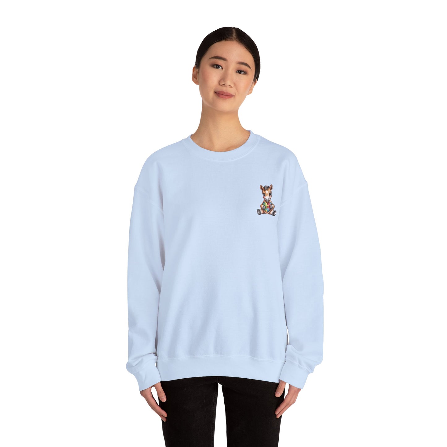Horse & Heart Autism Awareness Sweatshirt | Neurodiversity Support Crewneck