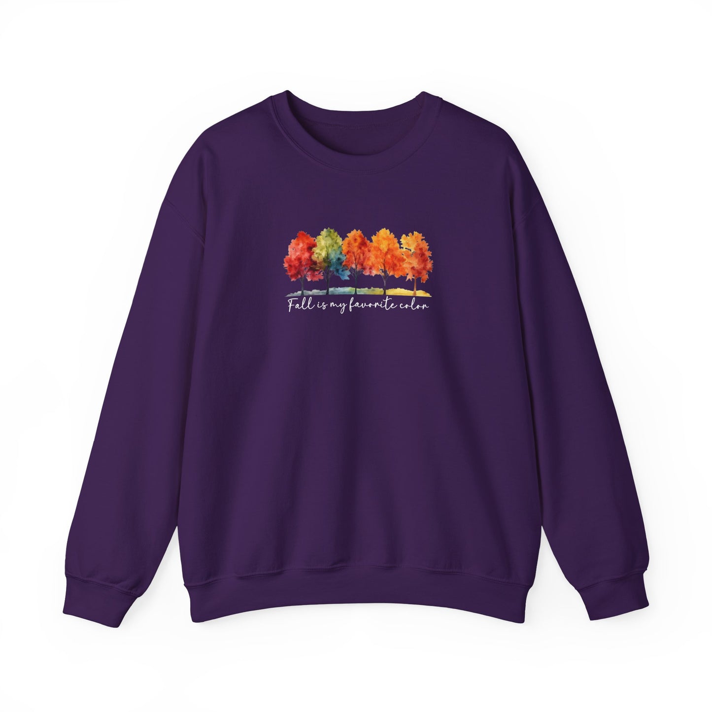 Fall Is My Favorite Color Sweatshirt | Watercolor Trees Crewneck