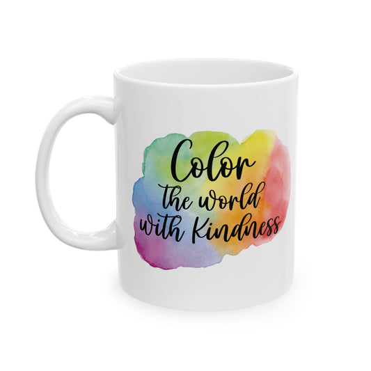 Color the World with Kindness Mug – Inspirational Gift for Teachers, Friends, and Everyday Joy