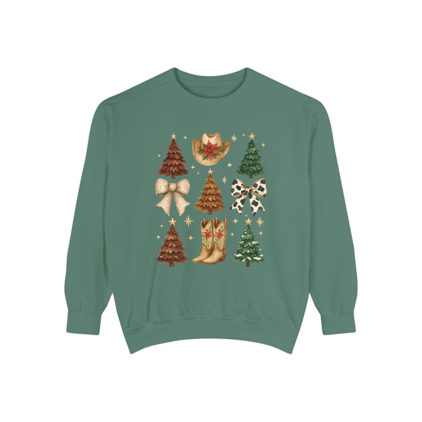 Cowgirl Christmas Comfort Colors Sweatshirt – Western Holiday Pullover
