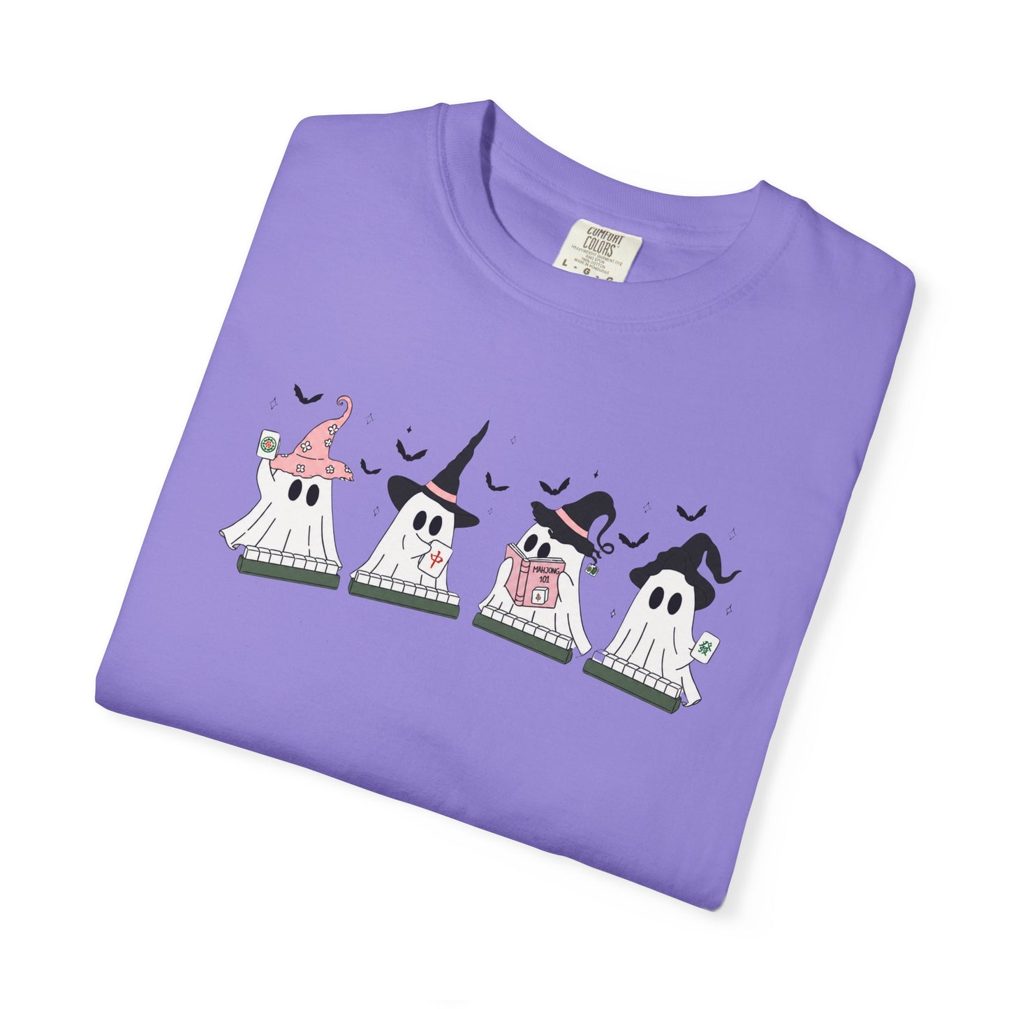 Cute Ghost Mahjong T-Shirt | Mahjong Halloween Tee