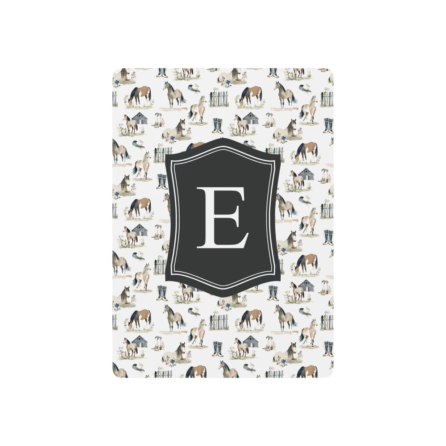 Personalized Equestrian Monogram Playing Cards