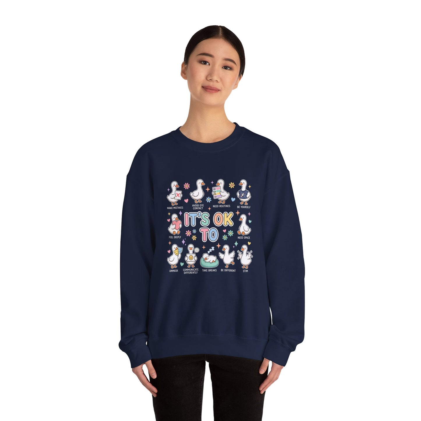 It’s OK To Sweatshirt | Inclusive Support Graphic Crewneck