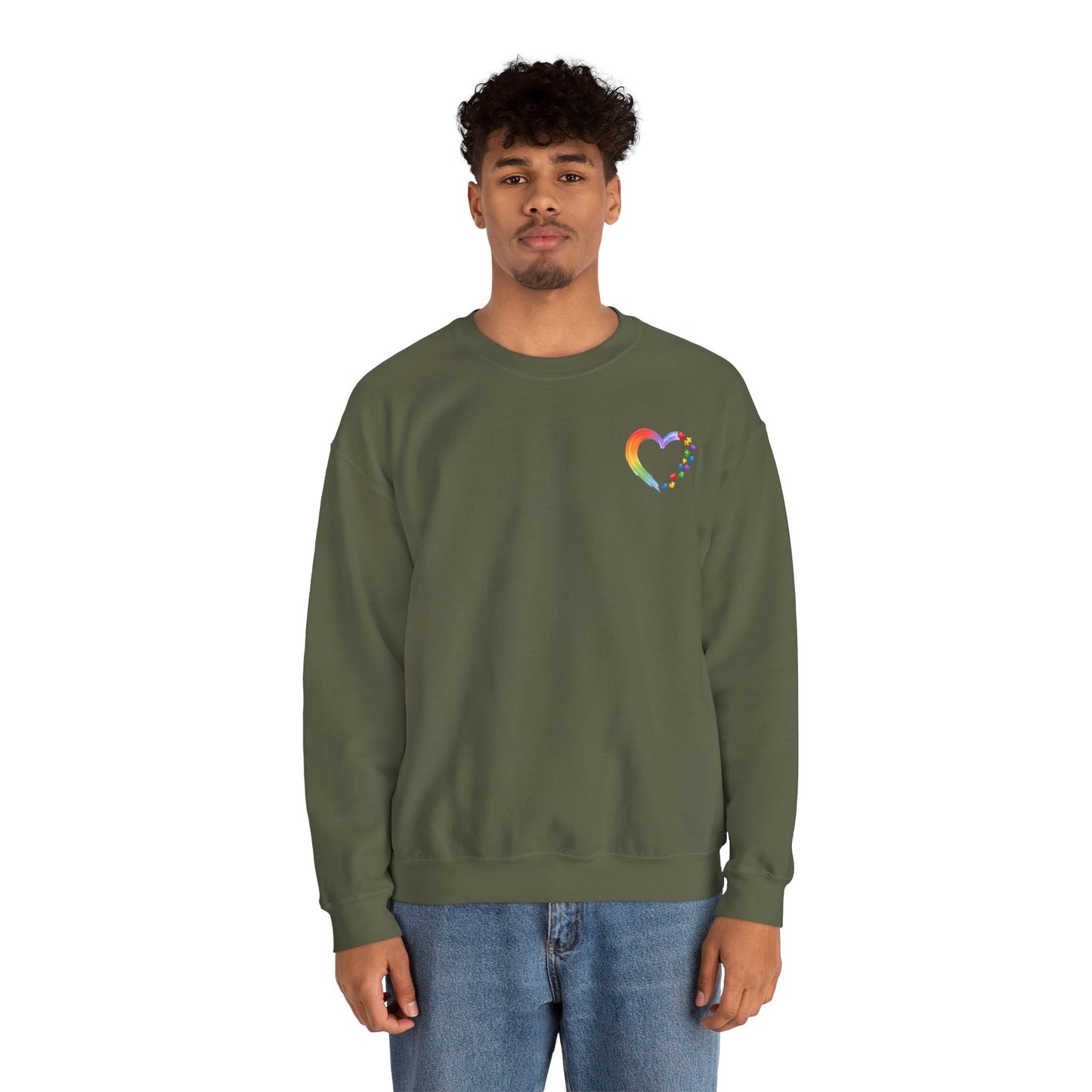 Autism Awareness Heart Sweatshirt | Neurodiversity Support Crewneck