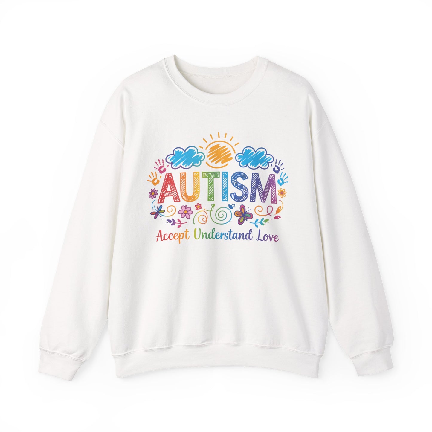 Autism Accept Understand Love Sweatshirt | Autism Awareness & Acceptance Crewneck