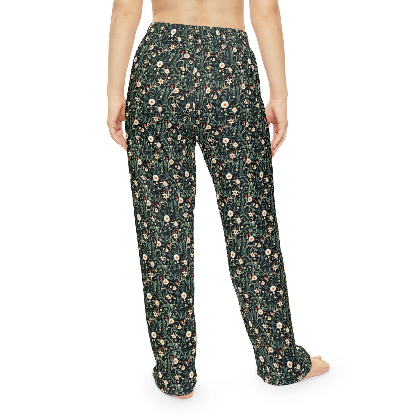 Floral Horse Pajama/Lounge Pants - Green Vine
