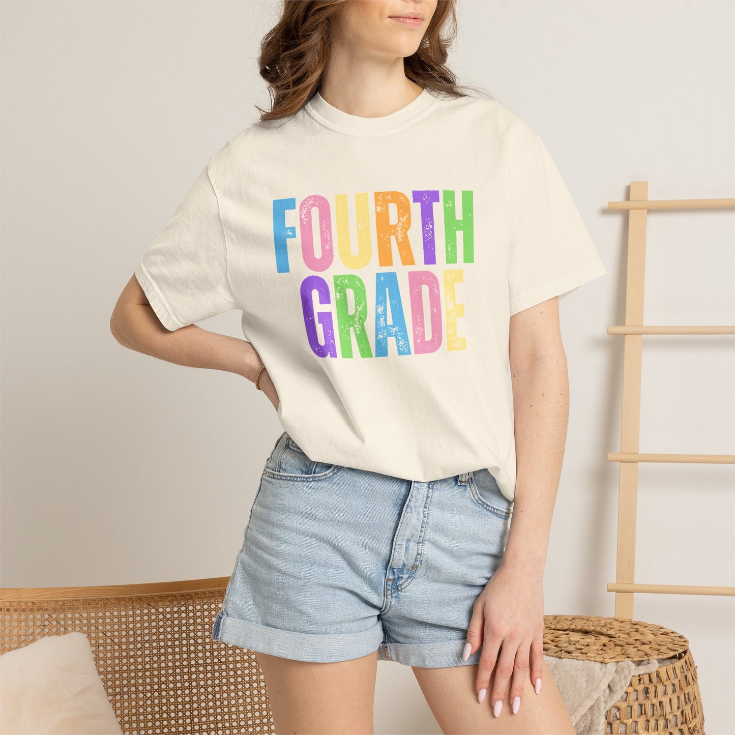 Fourth Grade Comfort Colors® T-Shirt | Grade Level Teacher Shirt