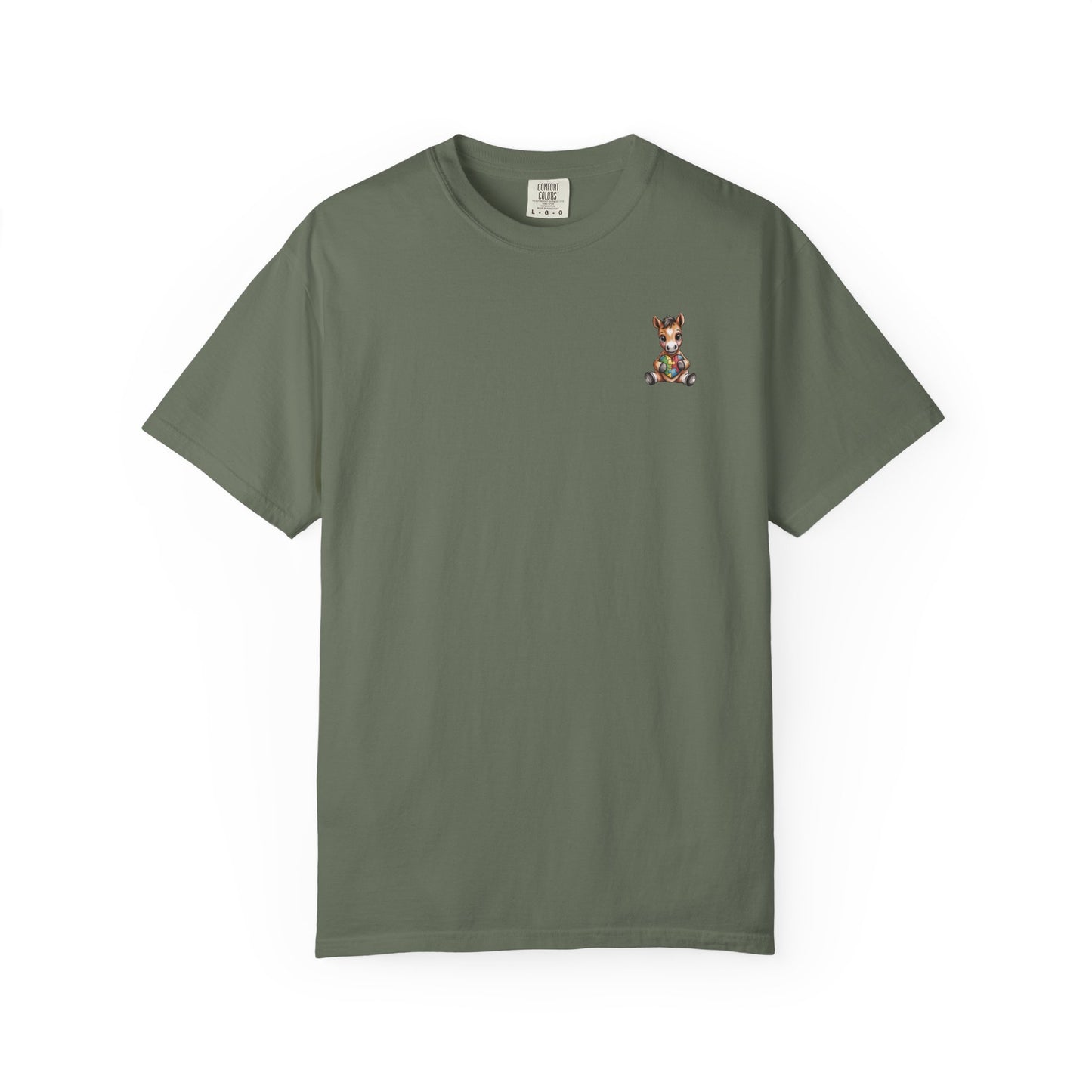 Horse & Heart Autism Awareness T Shirt | Comfort Colors Neurodiversity Support Tee