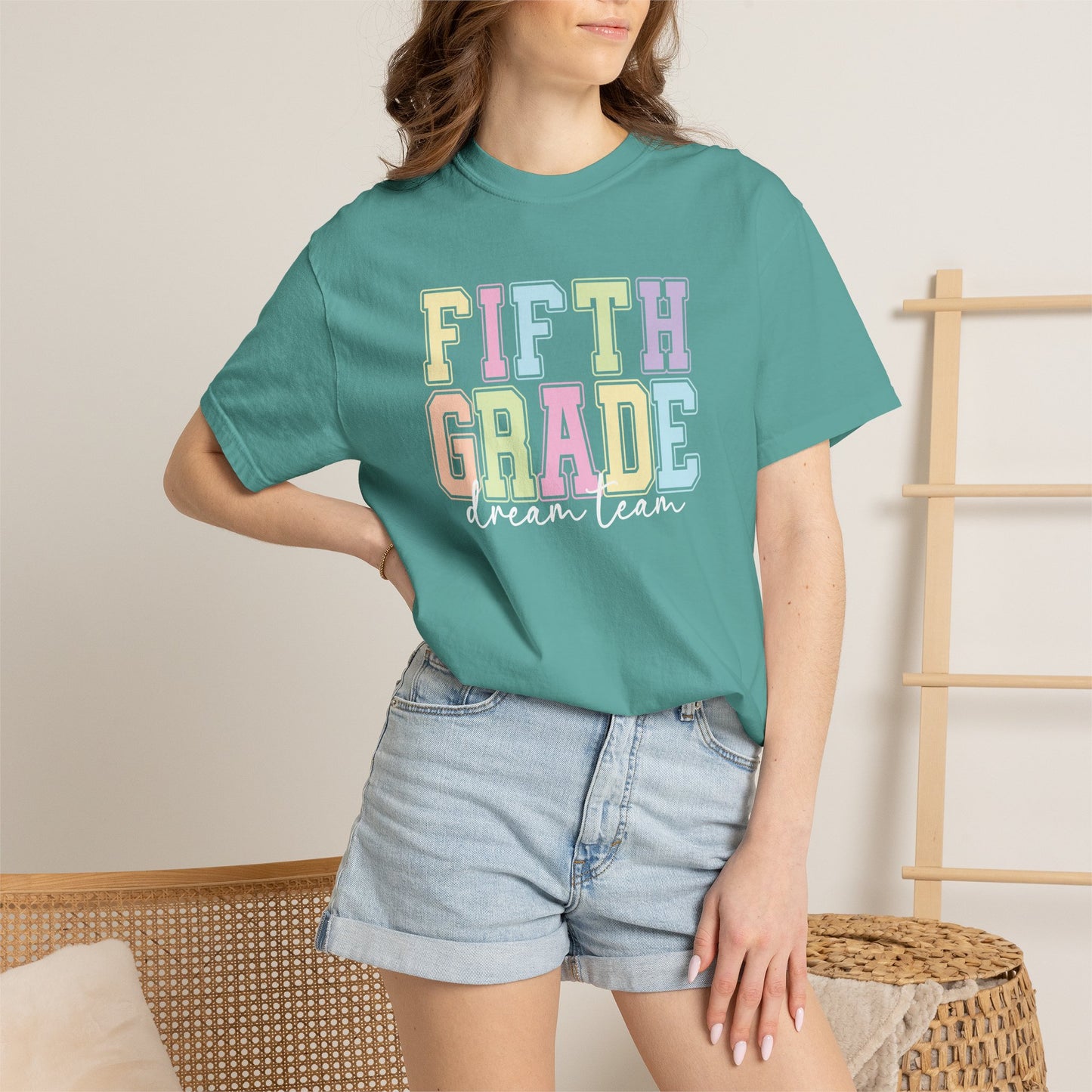 Fifth Grade Dream Team Comfort Colors® Teacher Shirt | Grade Level Teacher T-Shirt