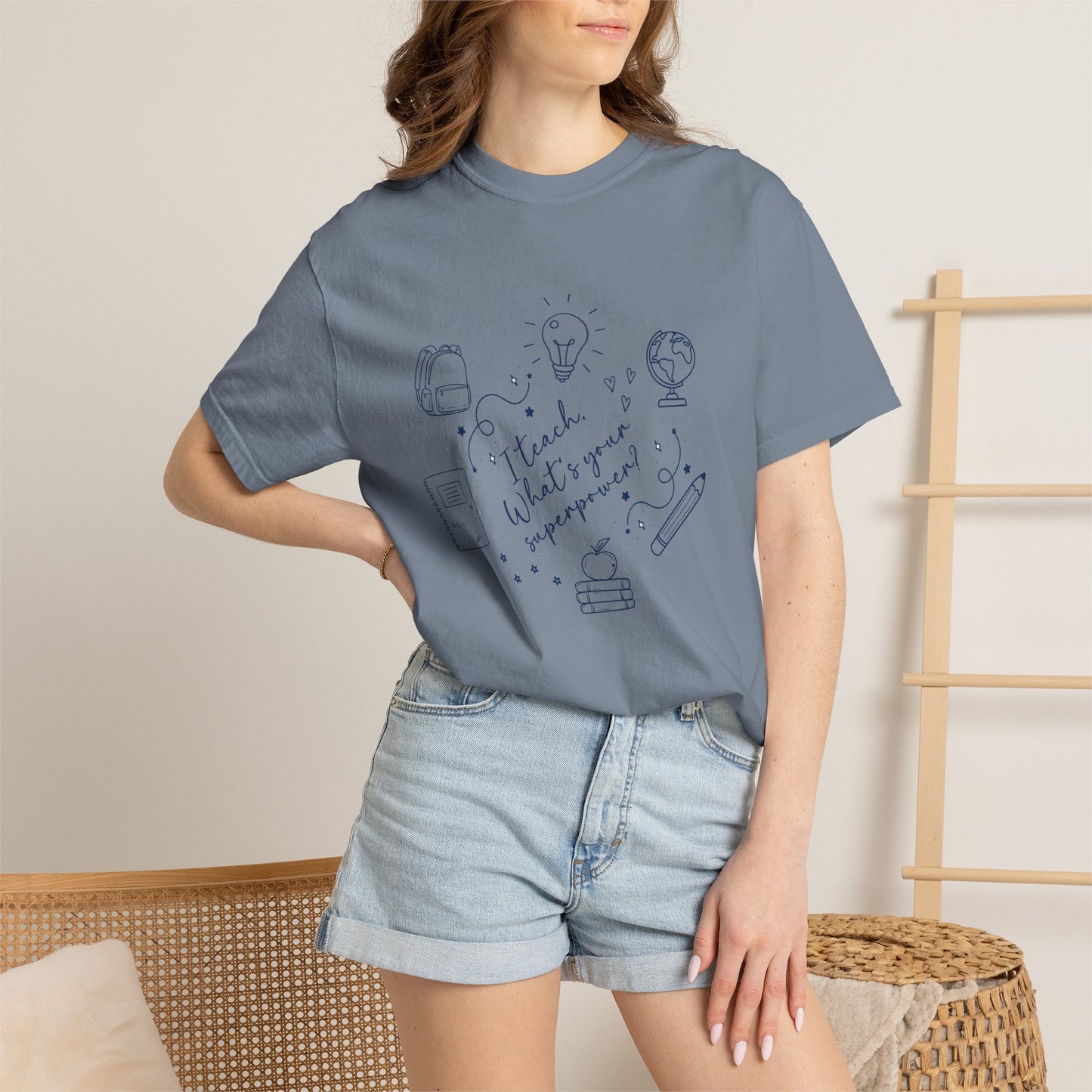 Superpower Teacher Shirt | Comfort Colors Teacher T-Shirt