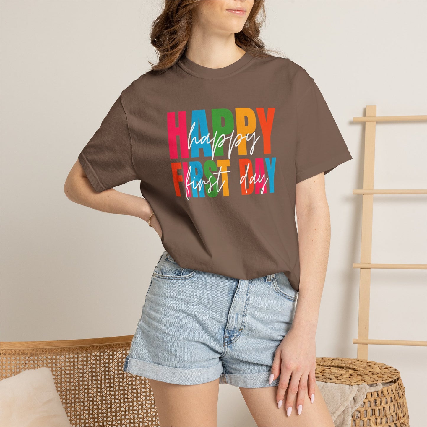 Happy First Day Comfort Colors® School Staff Shirt | First Day of School T-Shirt