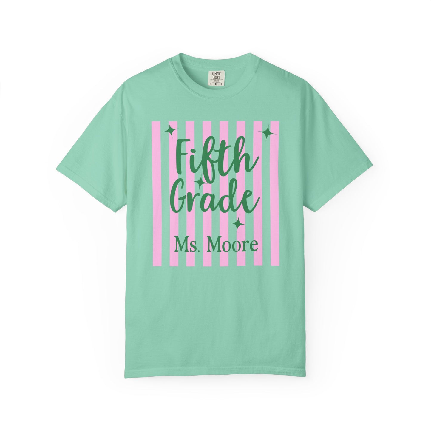 Personalized Fifth Grade Teacher Shirt | Custom Matching Fifth Grade Teacher Comfort Colors T-Shirt