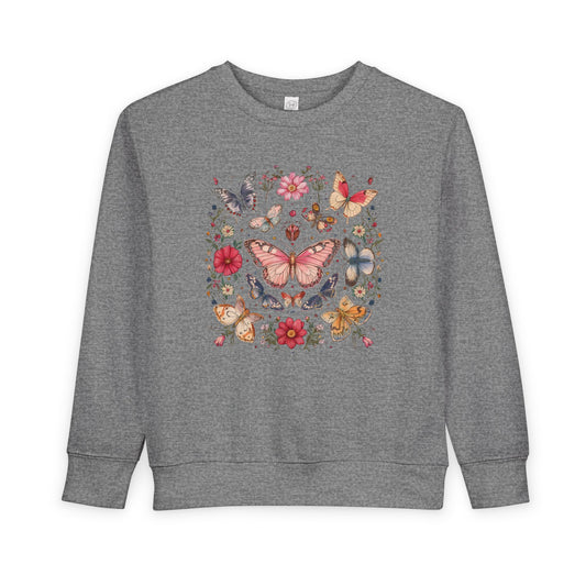 Boho Bloom Butterfly Toddler Sweatshirt