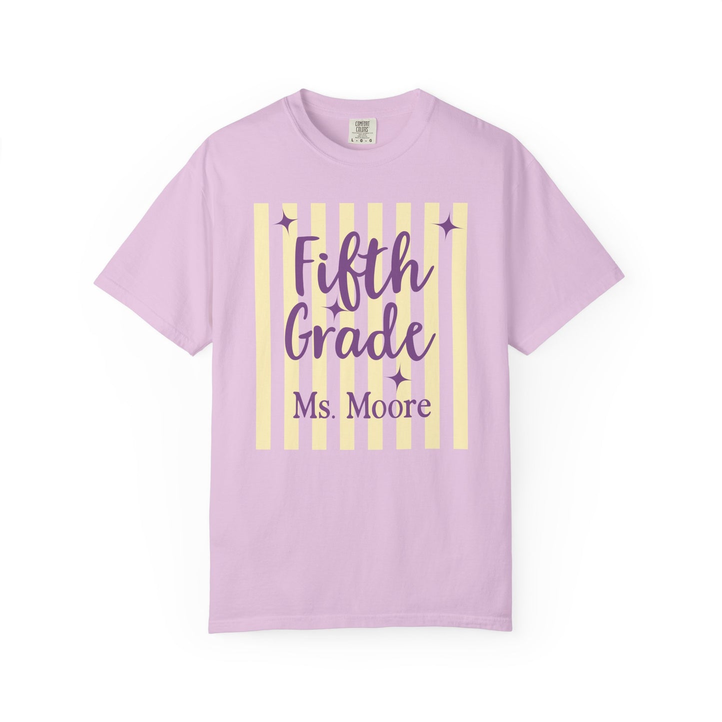 Personalized Fifth Grade Teacher Shirt | Custom Matching Fifth Grade Teacher Comfort Colors T-Shirt
