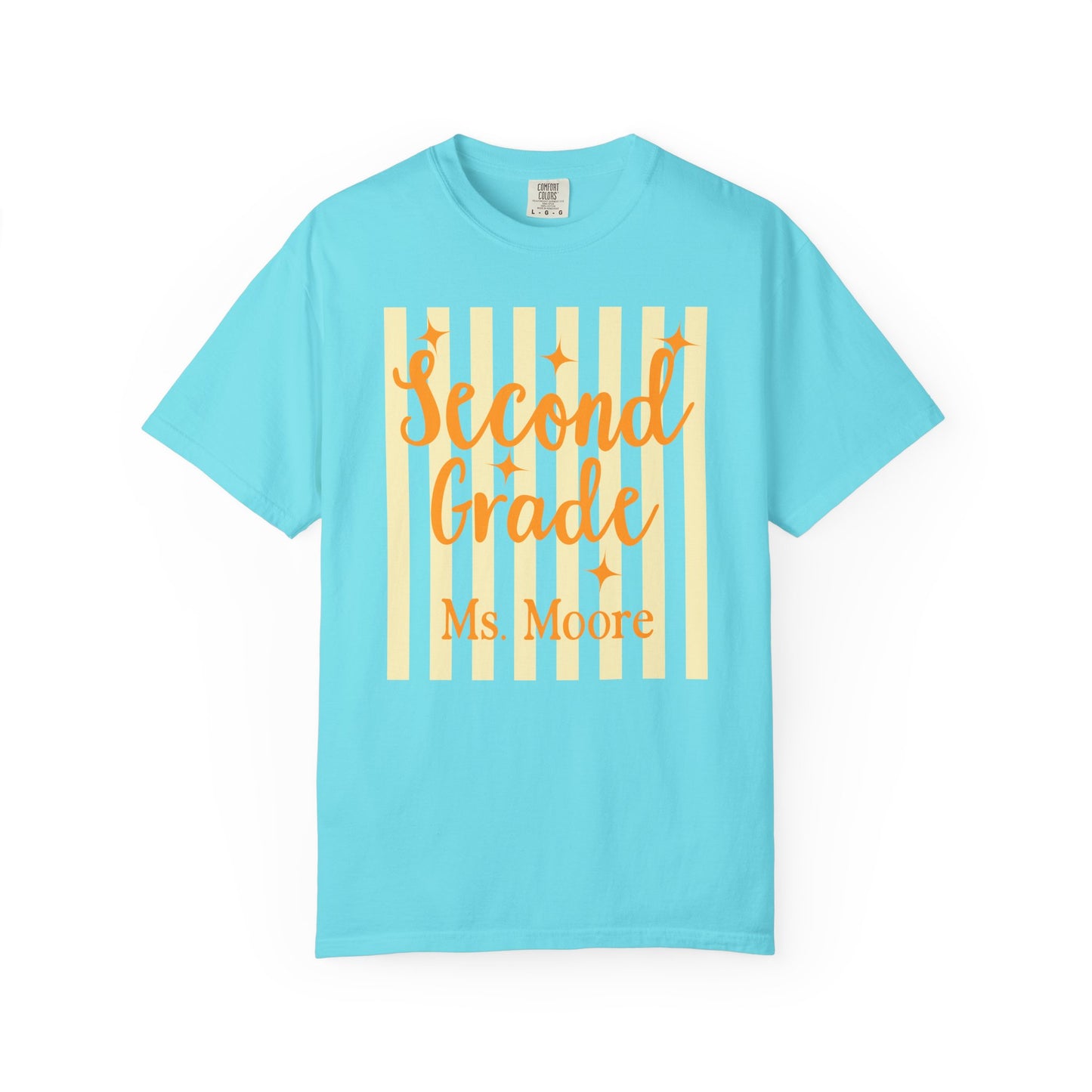 Personalized Second Grade Teacher Shirt | Custom Matching Second Grade Teacher Comfort Colors T-Shirt