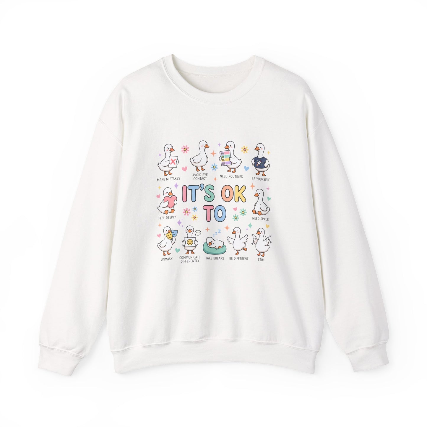 It’s OK To Sweatshirt | Inclusive Support Graphic Crewneck