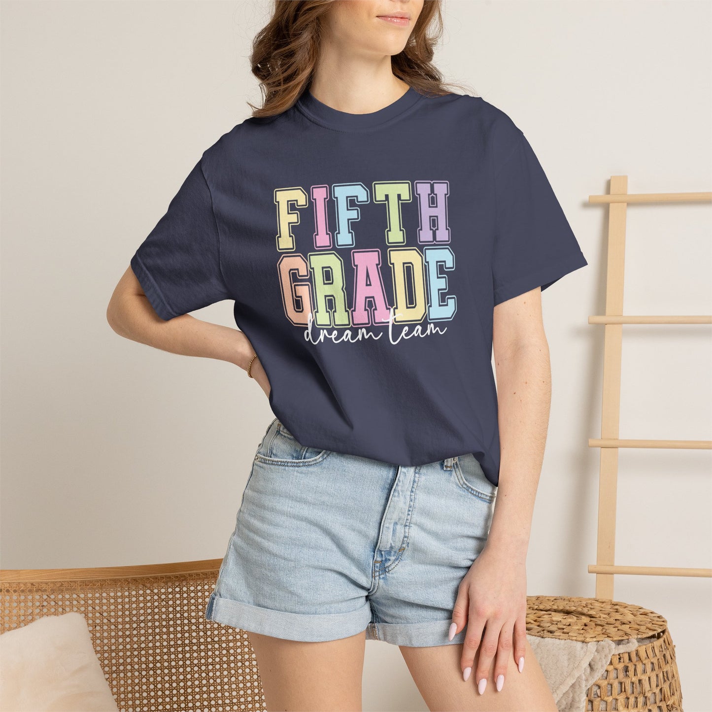 Fifth Grade Dream Team Comfort Colors® Teacher Shirt | Grade Level Teacher T-Shirt