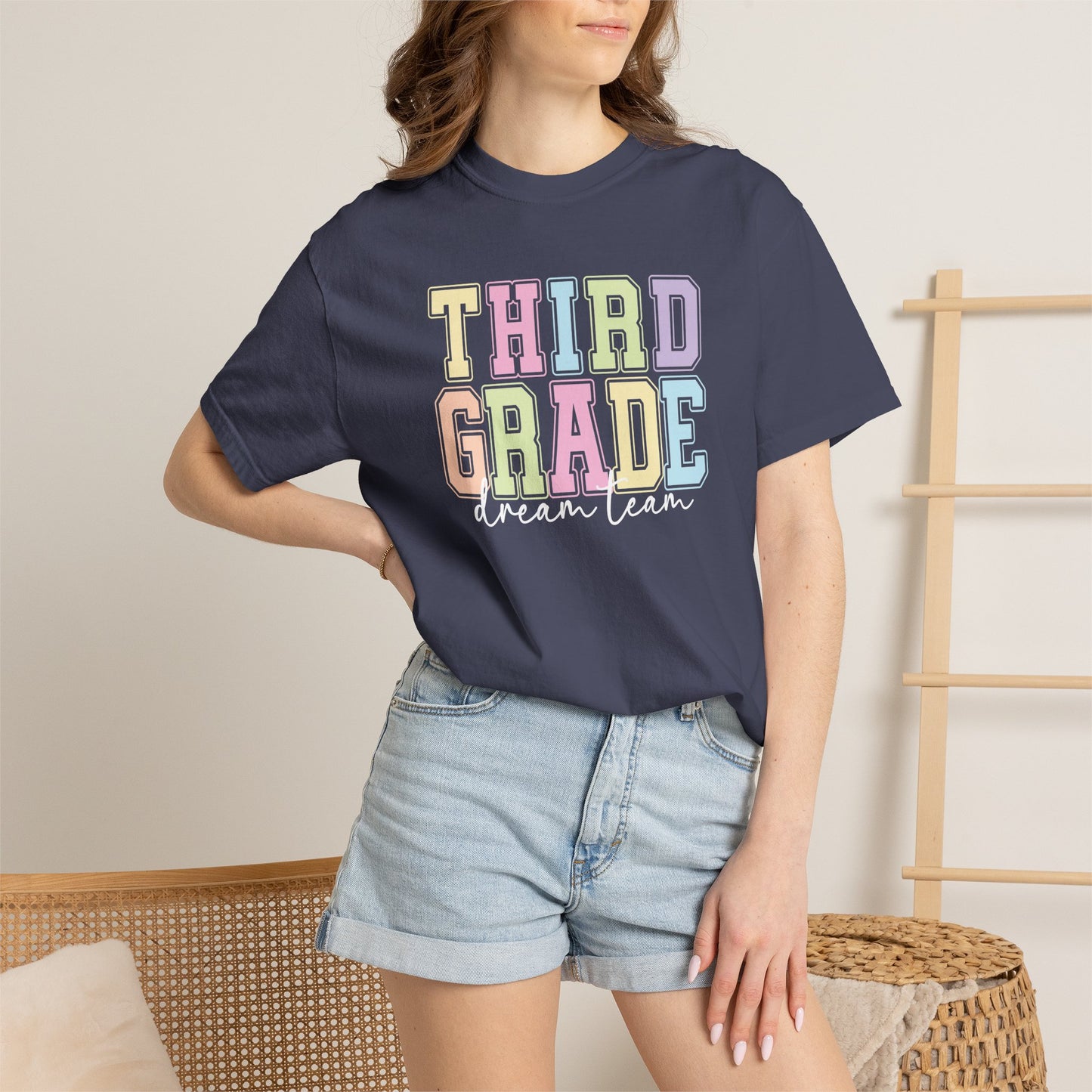 Third Grade Dream Team Comfort Colors® Teacher Shirt | Grade Level Teacher T-Shirt