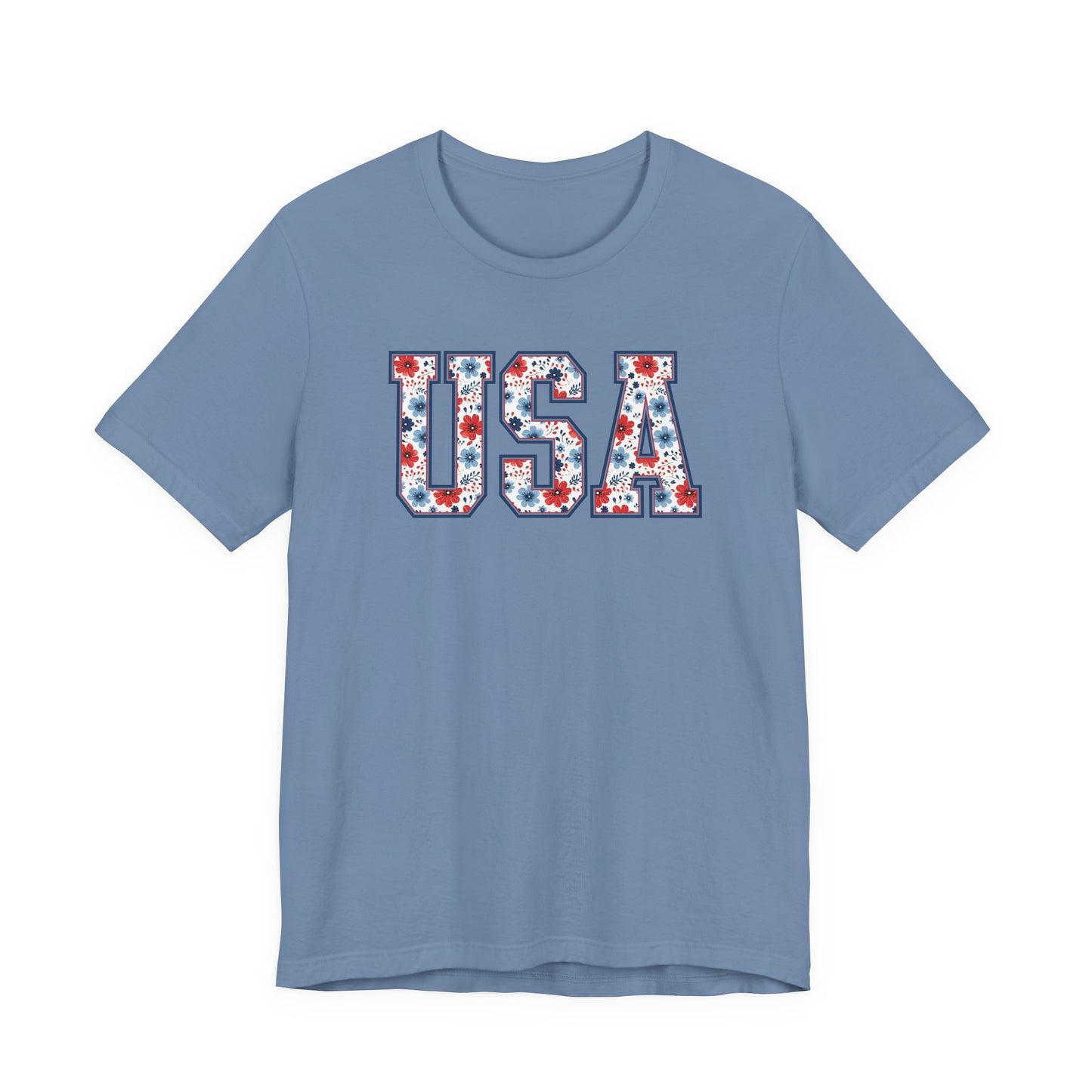 Floral USA Vintage Americana T-Shirt