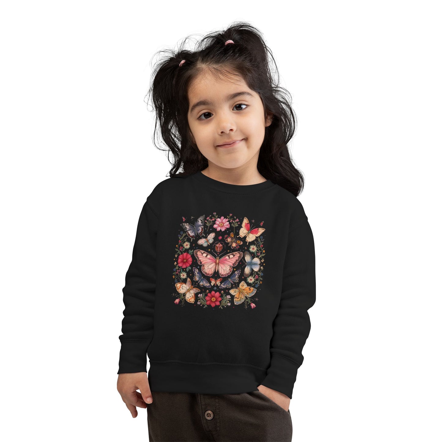 Boho Bloom Butterfly Toddler Sweatshirt