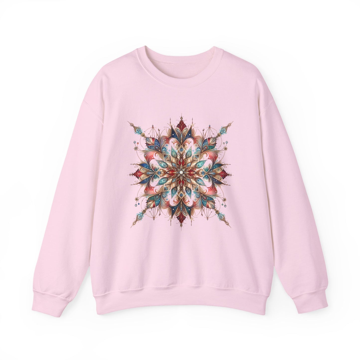 Frosted Radiance Snowflake Sweatshirt | The Anchored Bloom Winter’s Mosaic Collection