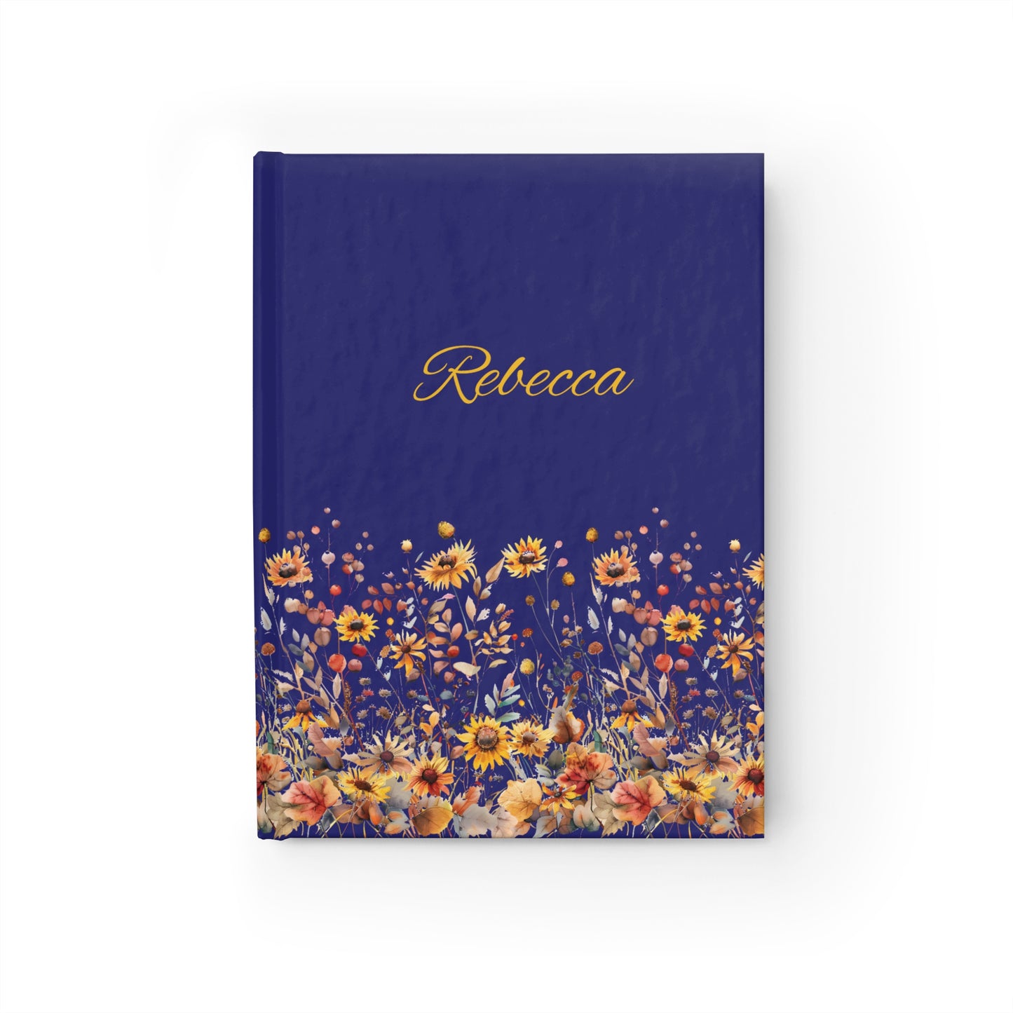 Personalized Floral Journal with Custom Name and Lined Pages