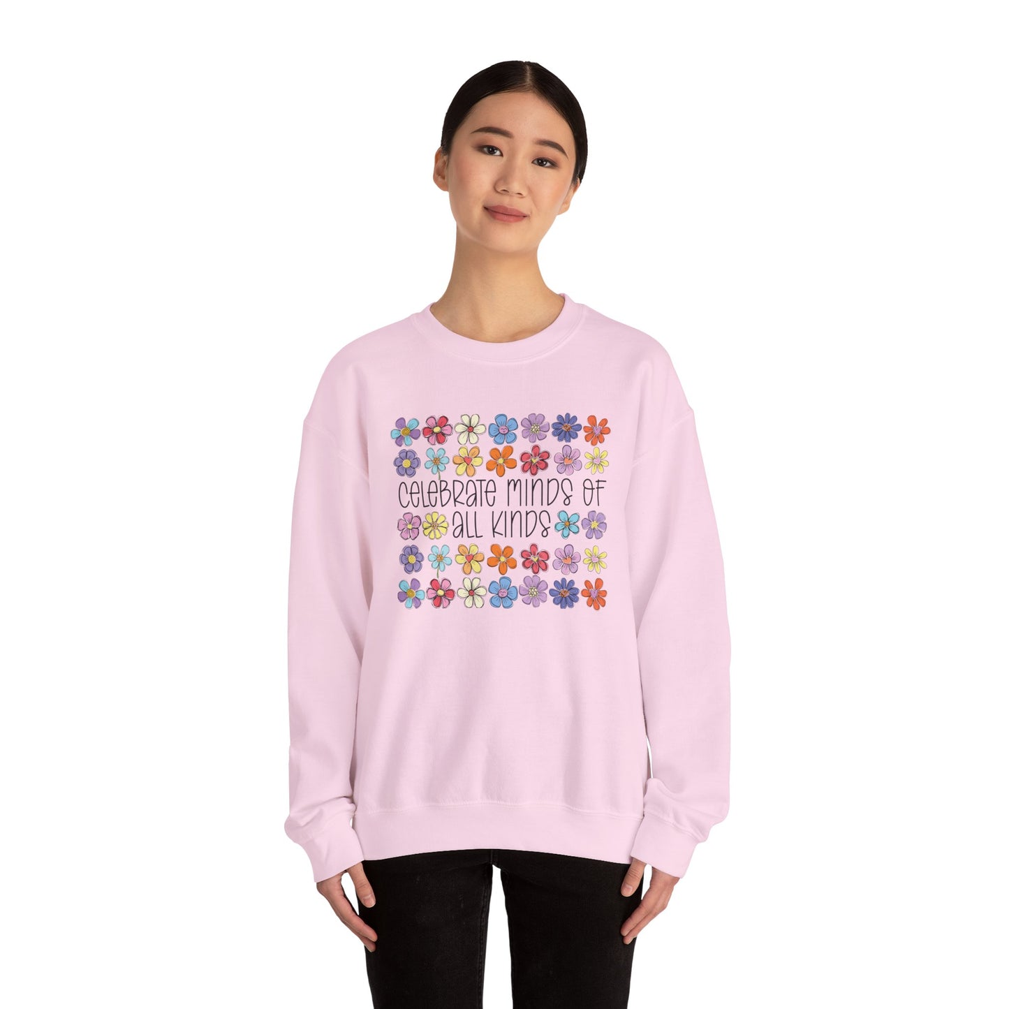 Celebrate Minds of All Kinds | Cozy Crewneck Sweatshirt