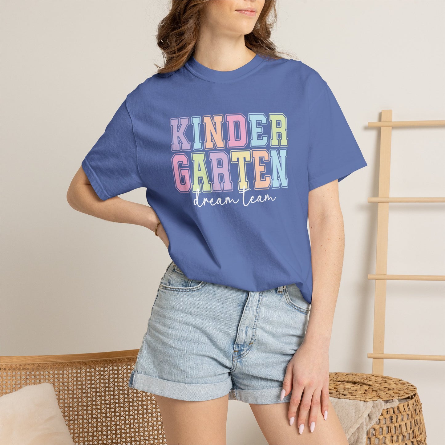Kindergarten Dream Team Comfort Colors® Teacher Shirt | Grade Level Teacher T-Shirt