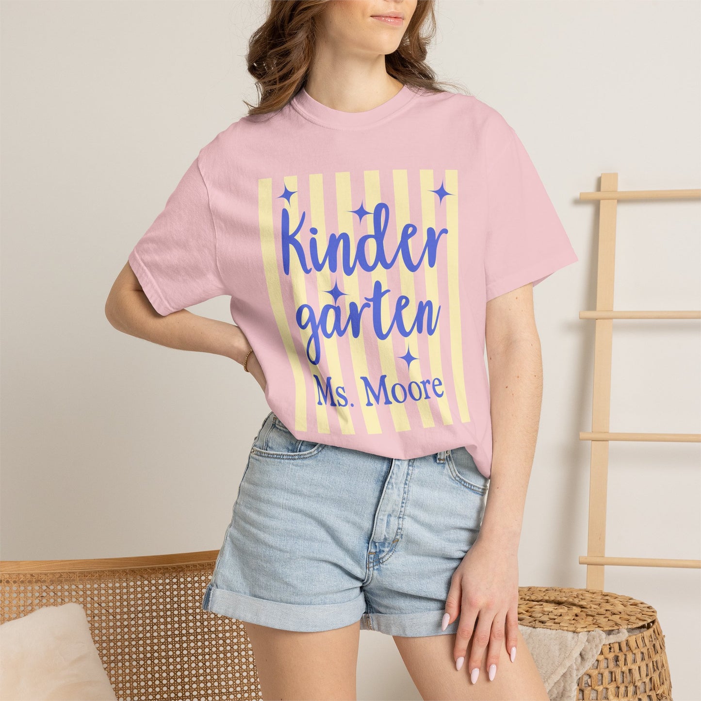 Personalized Kindergarten Teacher Shirt | Custom Matching Kindergarten Teacher Comfort Colors T-Shirt