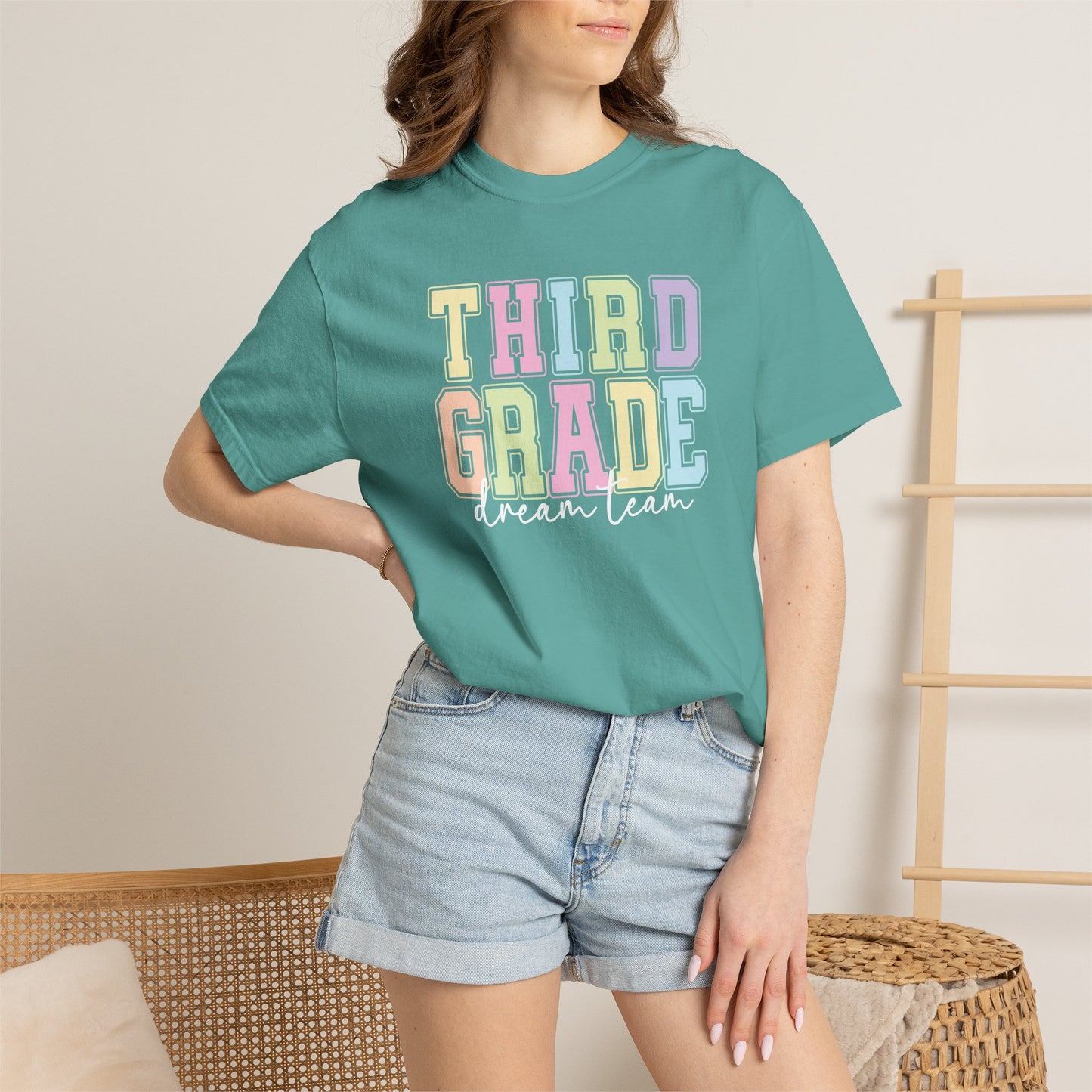 Third Grade Dream Team Comfort Colors® Teacher Shirt | Grade Level Teacher T-Shirt