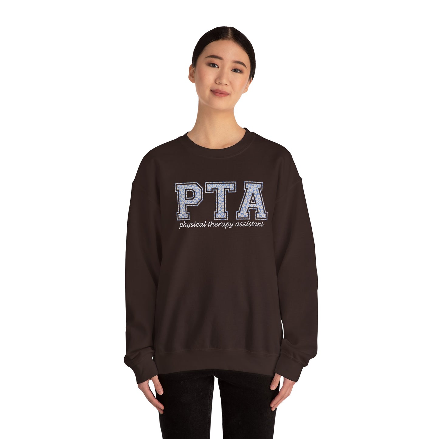 PTA Sweatshirt | Collegiate Floral Crewneck | Physical Therapist Assistant Gift