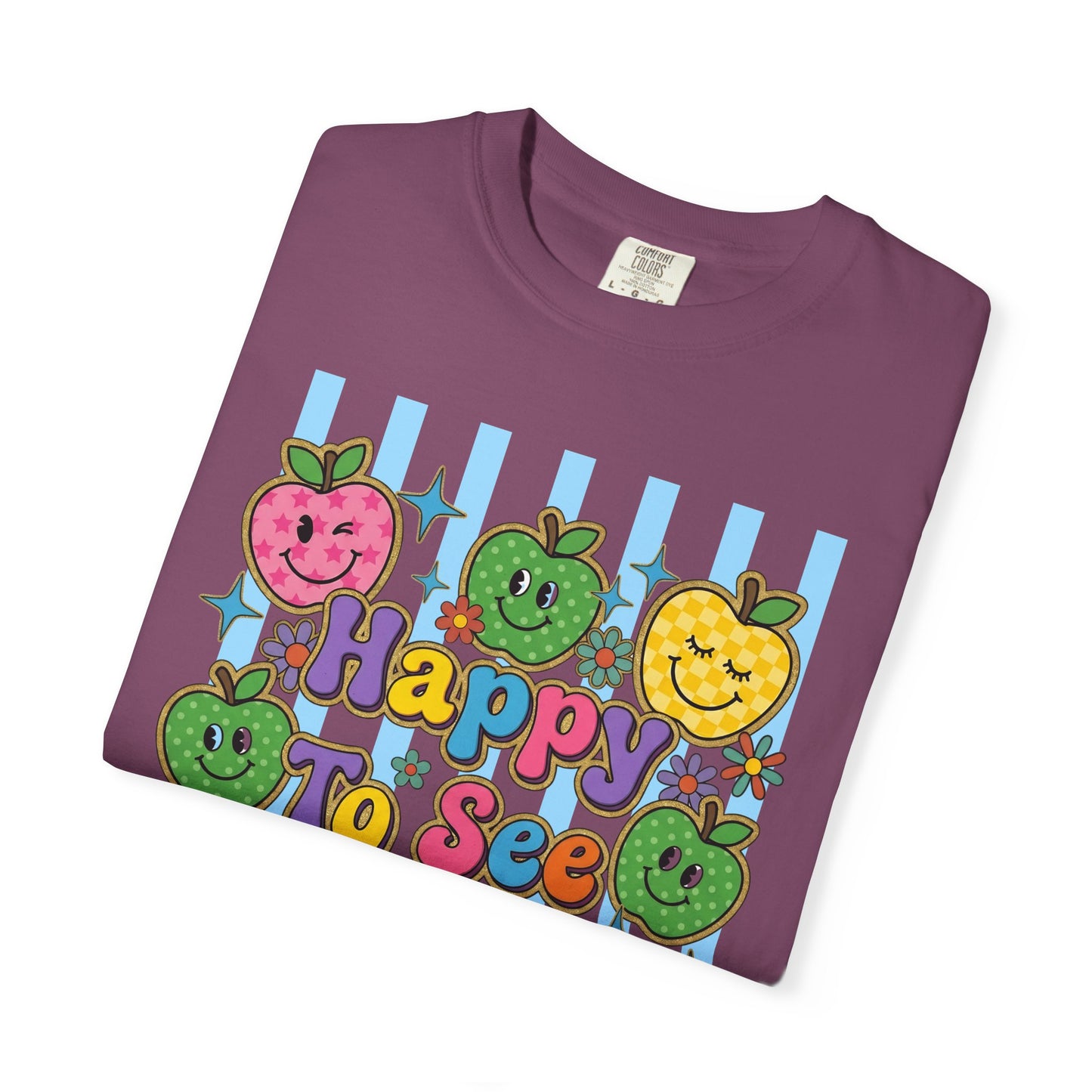 Happy To See Your Face Teacher Shirt |  Retro Comfort Colors Back to School Shirt