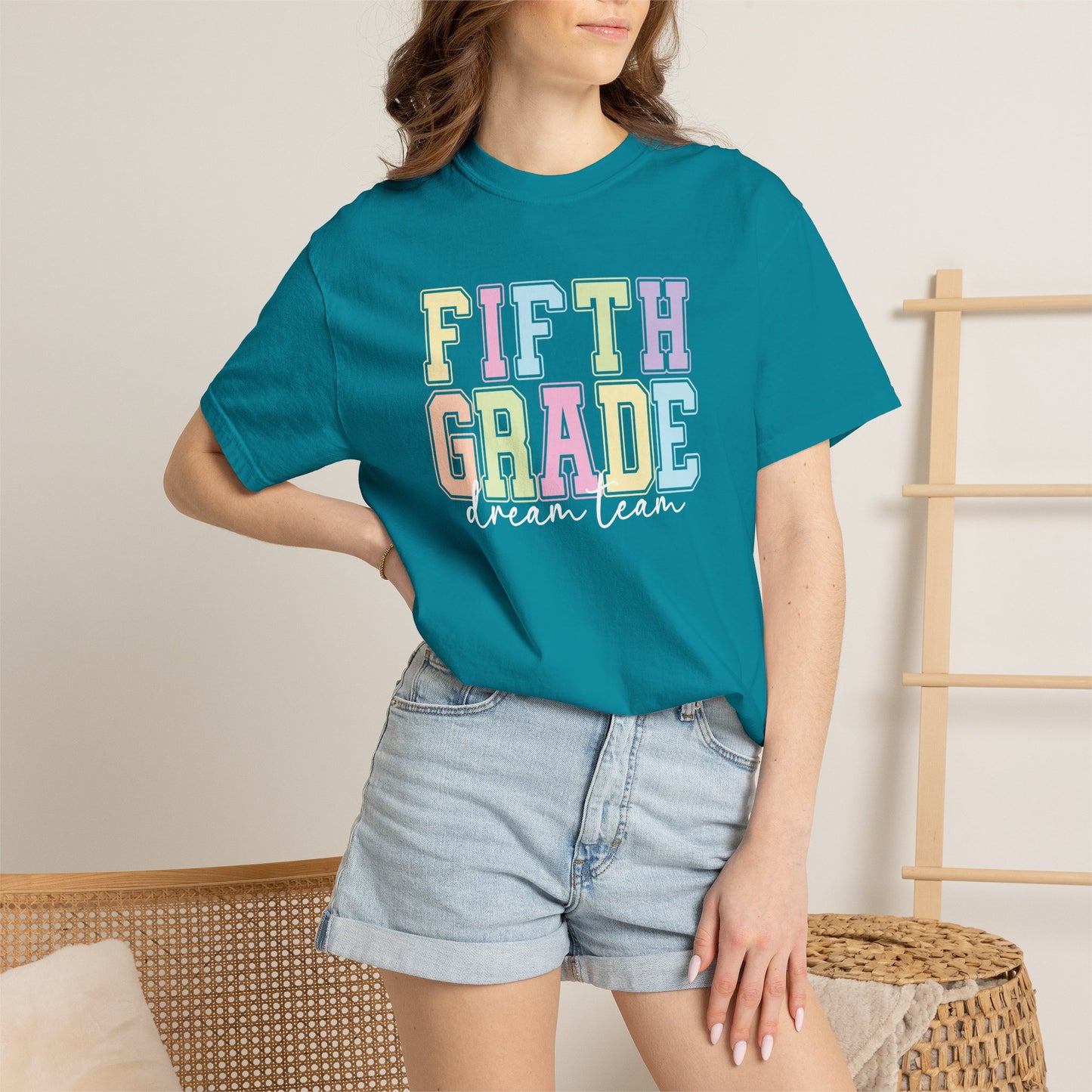 Fifth Grade Dream Team Comfort Colors® Teacher Shirt | Grade Level Teacher T-Shirt
