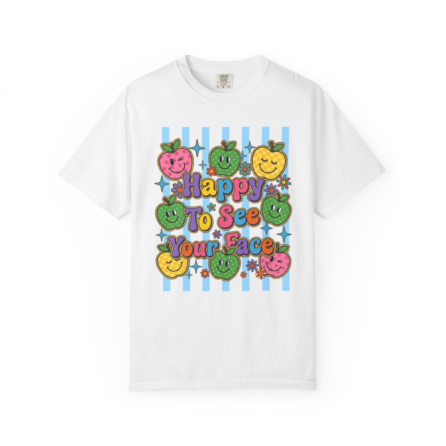 Happy To See Your Face Teacher Shirt |  Retro Comfort Colors Back to School Shirt