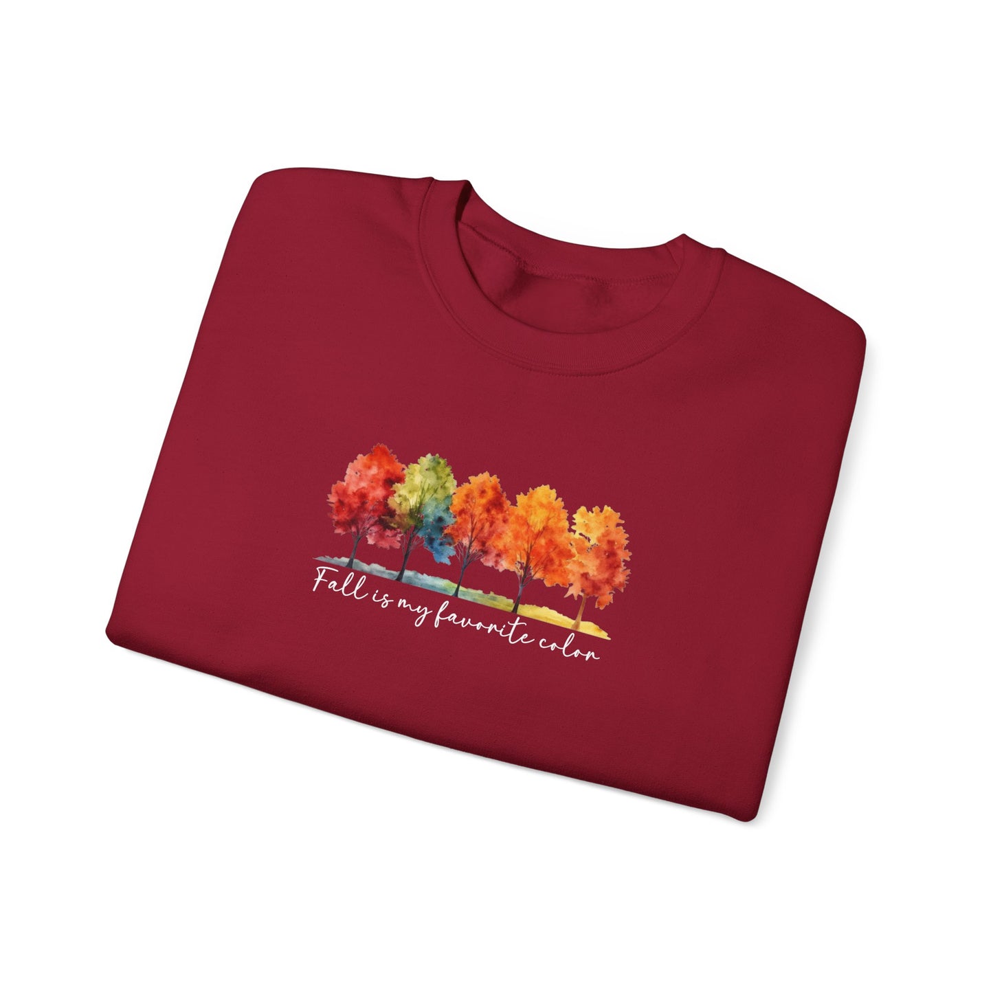 Fall Is My Favorite Color Sweatshirt | Watercolor Trees Crewneck