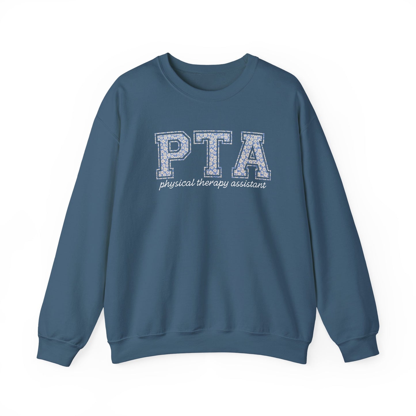 PTA Sweatshirt | Collegiate Floral Crewneck | Physical Therapist Assistant Gift