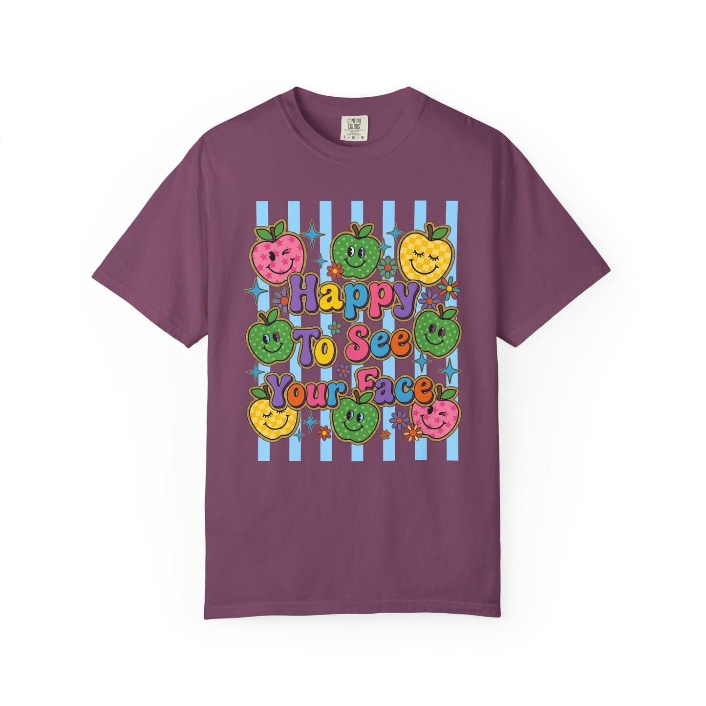 Happy To See Your Face Teacher Shirt |  Retro Comfort Colors Back to School Shirt