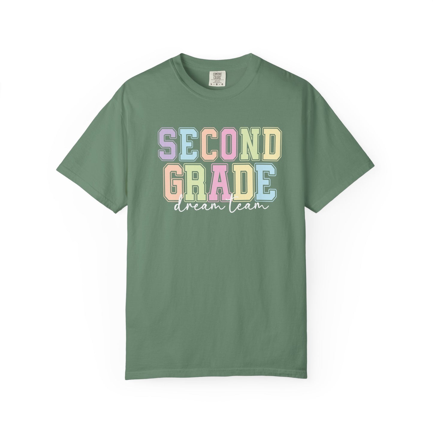 Second Grade Dream Team Comfort Colors® Teacher Shirt | Grade Level Teacher T-Shirt