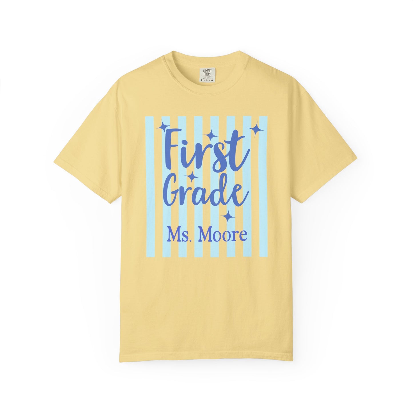 Personalized First Grade Teacher Shirt | Custom Matching First Grade Teacher Comfort Colors T-Shirt