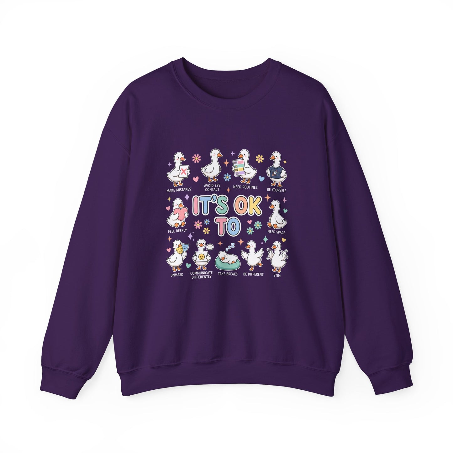 It’s OK To Sweatshirt | Inclusive Support Graphic Crewneck